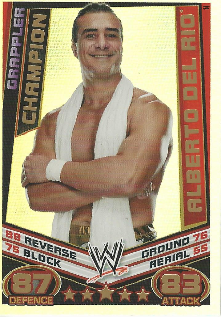 WWE Topps Slam Attax Rebellion 2012 Trading Card Alberto Del Rio Champion No.14