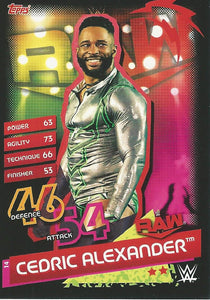 WWE Topps Slam Attax Reloaded 2020 Trading Card Cedric Alexander No.14