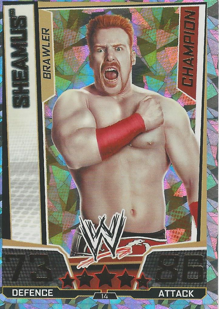 WWE Slam Attax Superstars 2013 Trading Card Champion Sheamus No.14