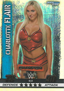 WWE Topps Slam Attax 10th Edition Trading Card 2017 Champion Charlotte Flair No.14