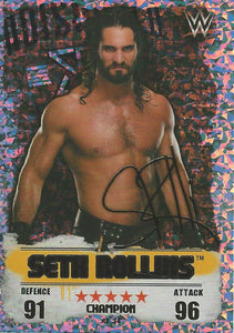 WWE Topps Slam Attax Takeover 2016 Trading Card Seth Rollins Gold Champion No.14