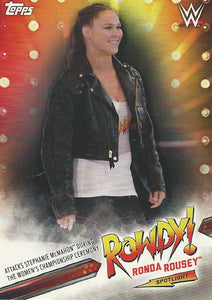 WWE Topps Raw 2019 Trading Card Ronda Rousey 20 of 40