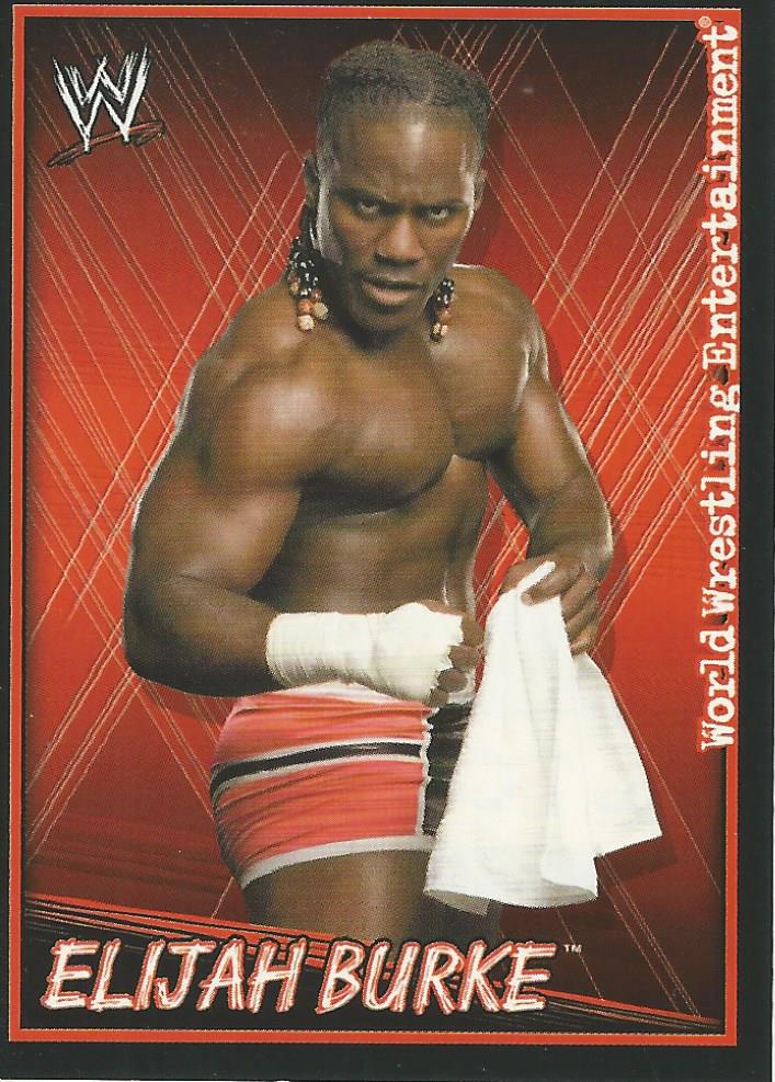WWE Topps Superstars Uncovered 2007 Sticker Collection Elijah Burke No.150