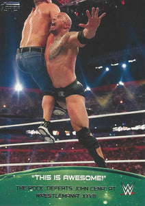 WWE Topps 2015 Trading Card The Rock 1 of 10