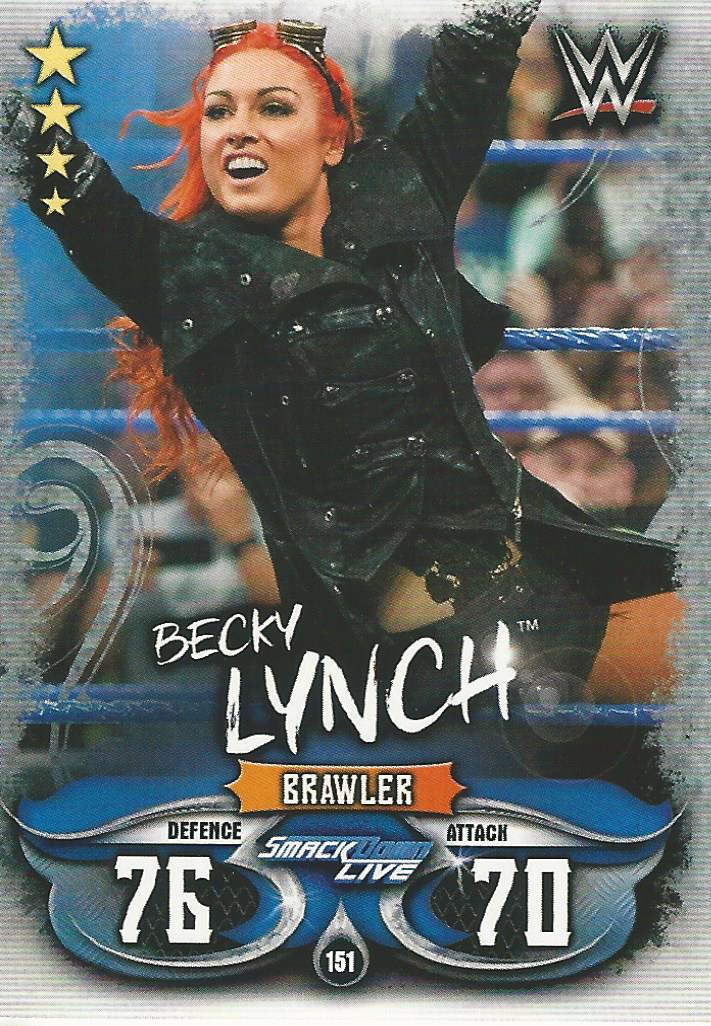 WWE Topps Slam Attax Live 2018 Trading Card Becky Lynch No.151