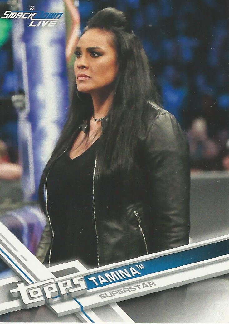 WWE Topps Then Now Forever 2017 Trading Card Tamina No.R32