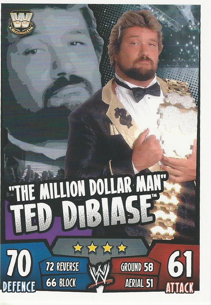 WWE Topps Slam Attax Rumble 2011 Trading Card Million Dollar Man Ted Dibiase No.153