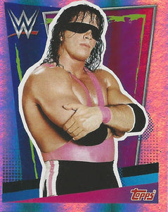 WWE Topps Road to Wrestlemania Stickers 2021 Bret Hitman Hart No.154