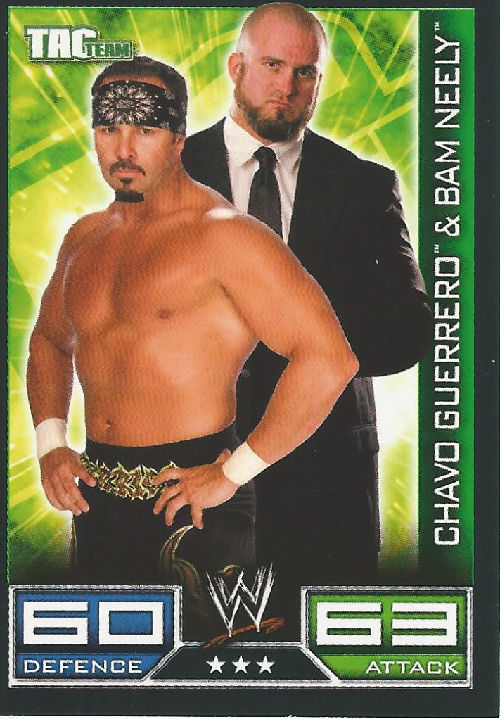 WWE Topps Slam Attax 2008 Trading Cards Chavo Guerrero and Bam Neely No.154
