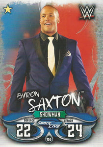 WWE Topps Slam Attax Live 2018 Trading Card Byron Saxton No.155