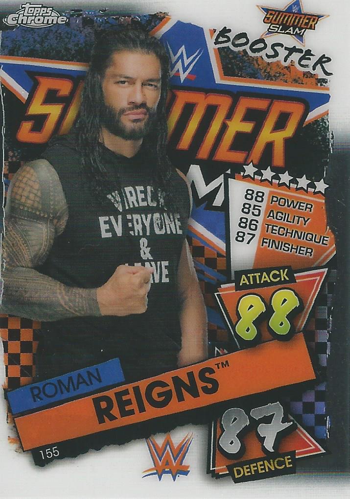 WWE Topps Slam Attax Chrome 2021 Trading Cards Roman Reigns No.155