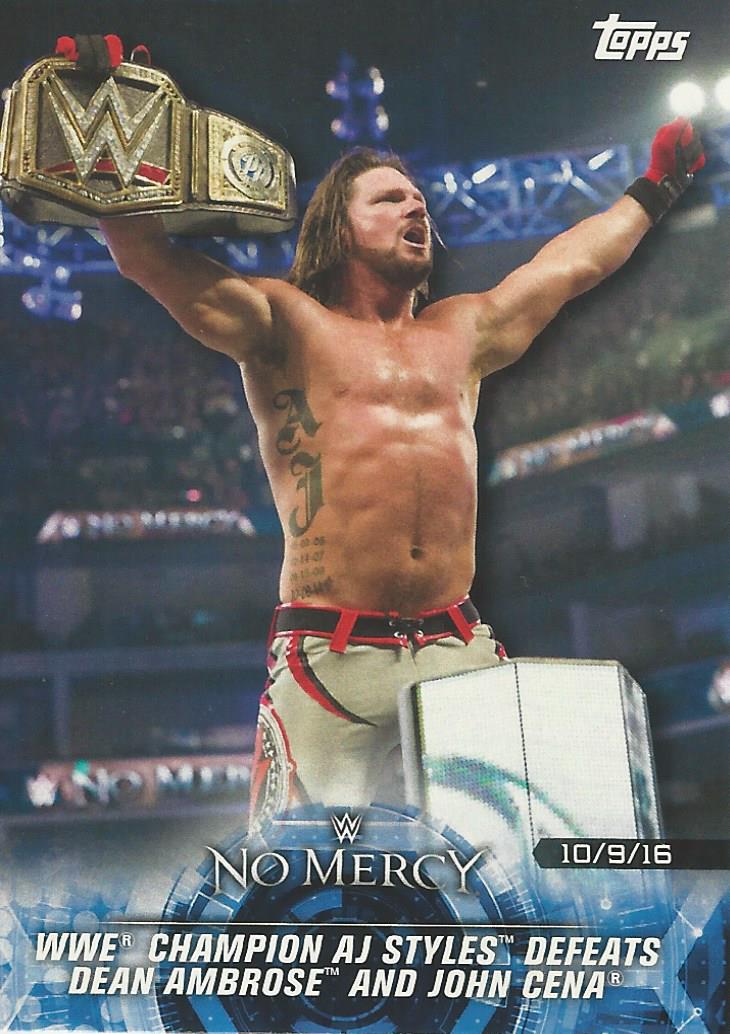 WWE Topps Road to Wrestlemania 2018 Trading Cards AJ Styles No.56