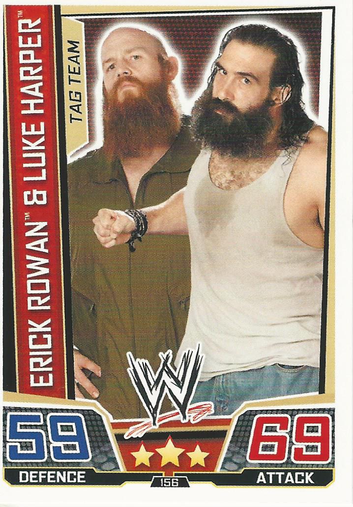 WWE Slam Attax Superstars 2013 Trading Card Erick Rowan and Luke Harper No.156