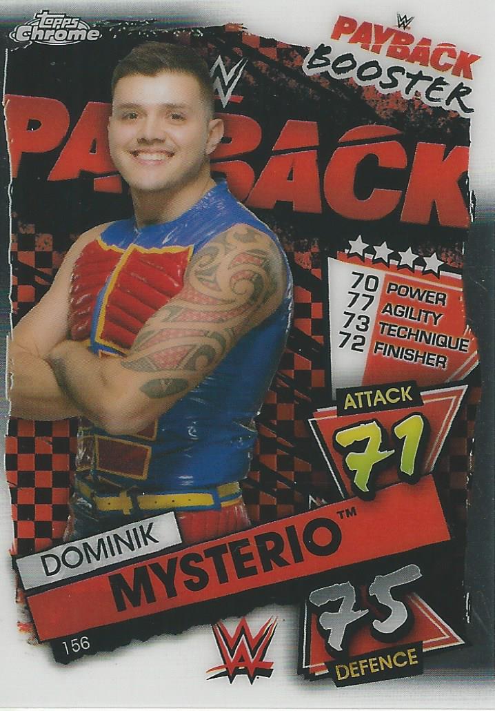 WWE Topps Slam Attax Chrome 2021 Trading Cards Dominik Mysterio No.156