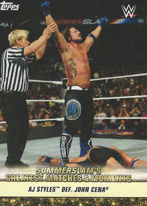 WWE Topps Summerslam 2019 Trading Card AJ Styles GM-39