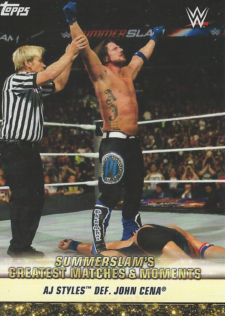 WWE Topps Summerslam 2019 Trading Card AJ Styles GM-39