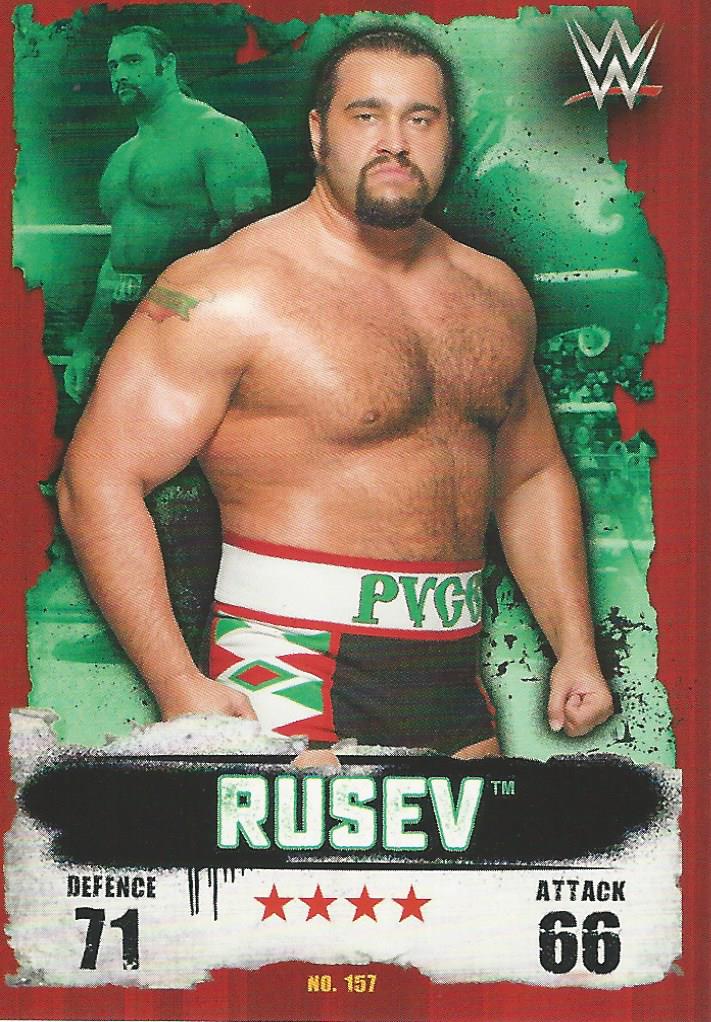 WWE Topps Slam Attax Takeover 2016 Trading Card Rusev No.157