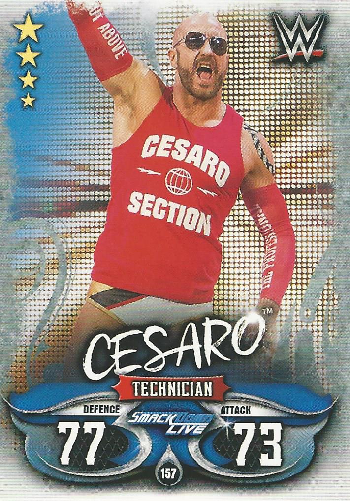 WWE Topps Slam Attax Live 2018 Trading Card Cesaro No.157