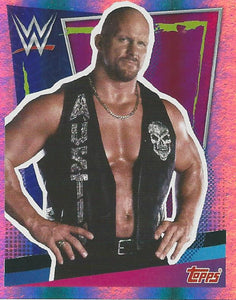 WWE Topps Road to Wrestlemania Stickers 2021 Stone Cold Steve Austin No.157