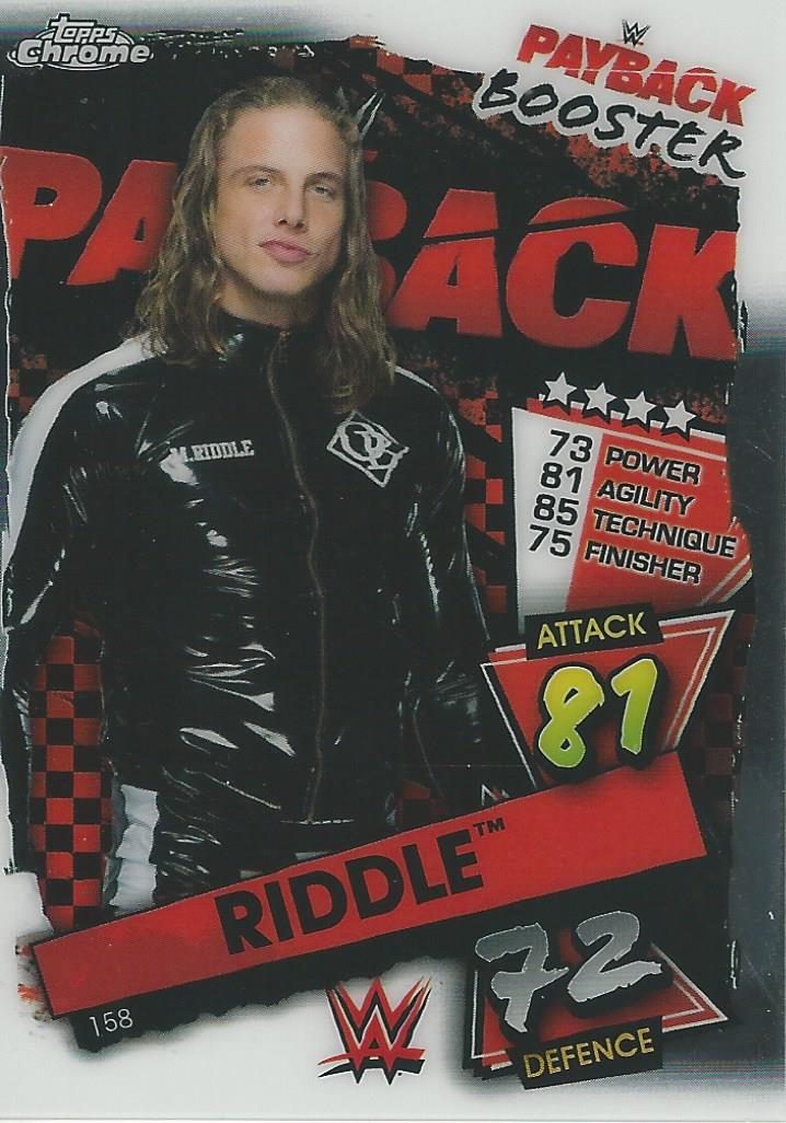 WWE Topps Slam Attax Chrome 2021 Trading Cards Riddle No.158