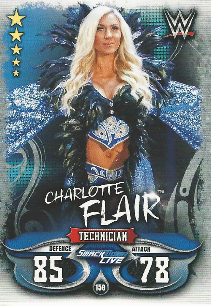 WWE Topps Slam Attax Live 2018 Trading Card Charlotte Flair No.158