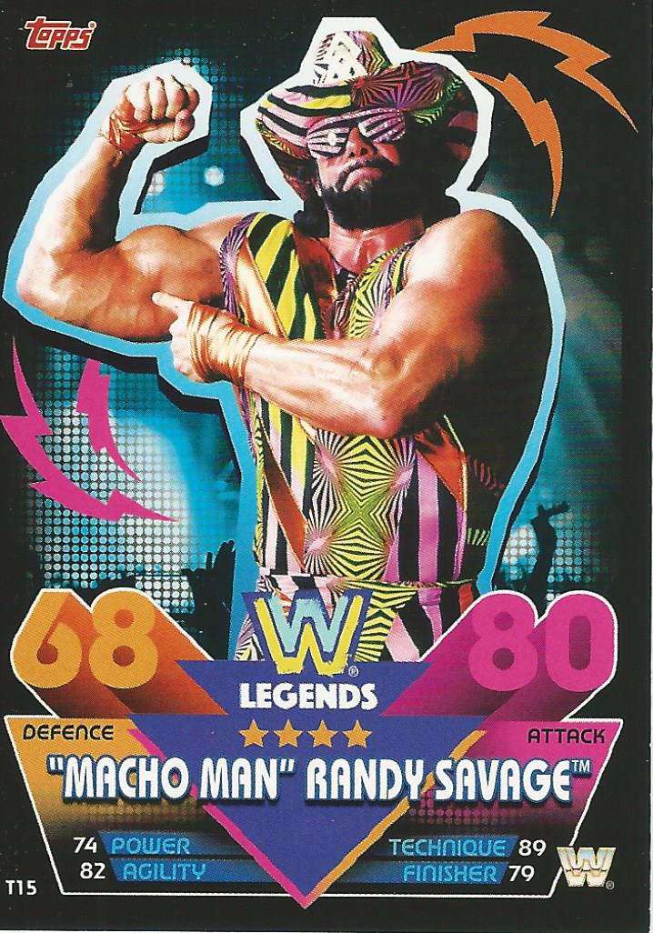 WWE Topps Slam Attax Reloaded 2020 Trading Card Macho Man Randy Savage T15