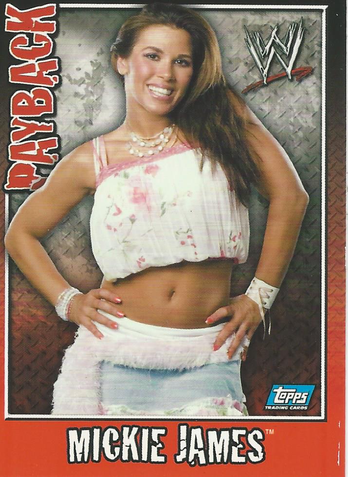 WWE Topps Payback 2006 Trading Card Mickie James No.15