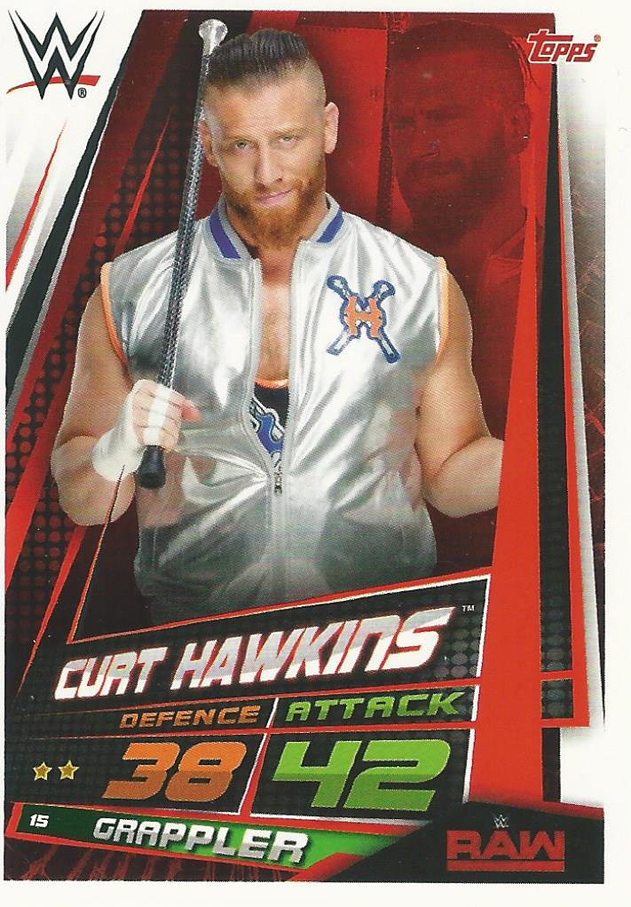 WWE Topps Slam Attax Universe 2019 Trading Card Curt Hawkins No.15