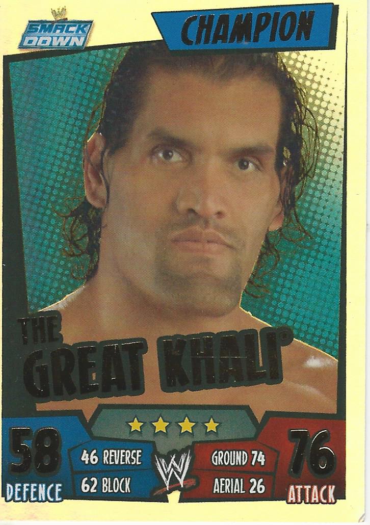 WWE Topps Slam Attax Rumble 2011 Trading Card Champion Great Khali No.15