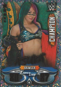 WWE Topps Slam Attax Live 2018 Trading Card Asuka Champion No.15