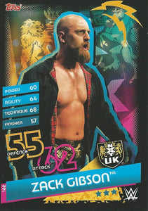 WWE Topps Slam Attax Reloaded 2020 Trading Card Zack Gibson No.162 NXT UK