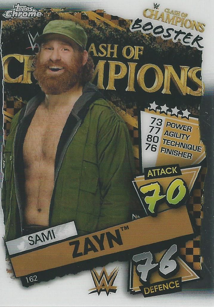 WWE Topps Slam Attax Chrome 2021 Trading Cards Sami Zayn No.162