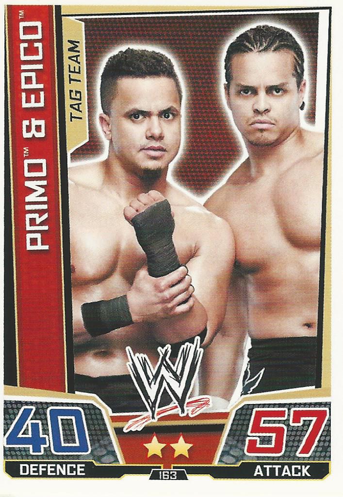 WWE Slam Attax Superstars 2013 Trading Card Primo and Epico No.163