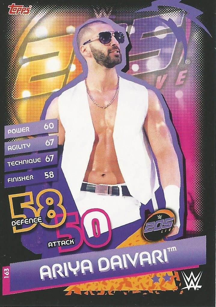 WWE Topps Slam Attax Reloaded 2020 Trading Card Ariya Daivari No.163