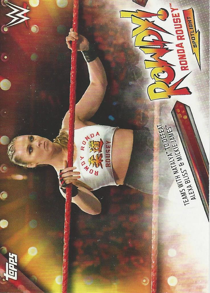 WWE Topps Summerslam 2019 Trading Card Ronda Rousey Tribute 23/40