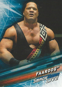 WWE Topps Smackdown 2019 Trading Cards Faarooq No.74
