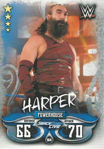 WWE Topps Slam Attax Live 2018 Trading Card Harper No.164