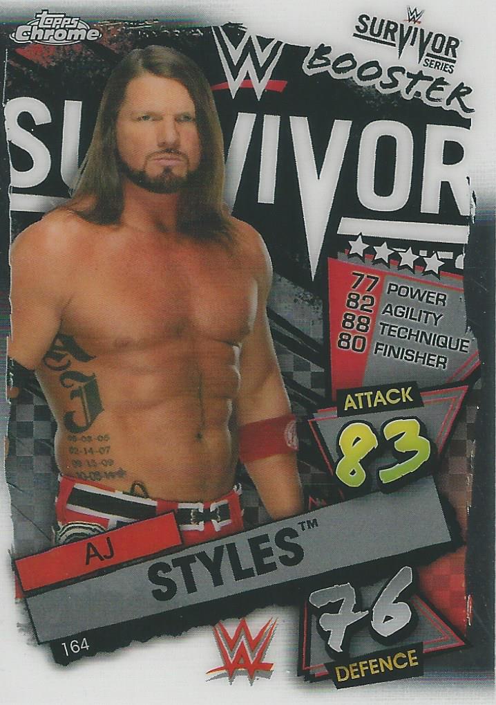 WWE Topps Slam Attax Chrome 2021 Trading Cards AJ Styles No.164