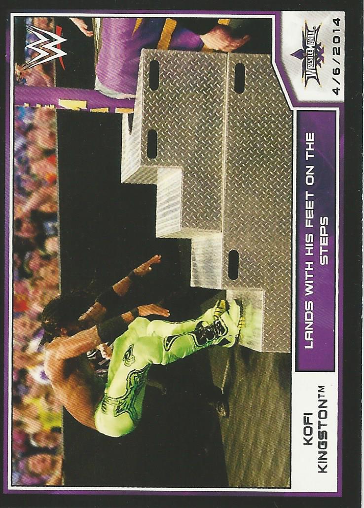 WWE Topps Road to Wrestlemania 2014 Trading Card Kofi Kingston No.104