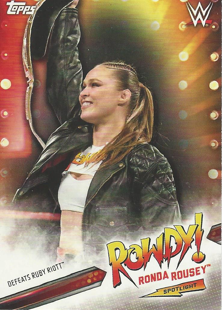 WWE Topps Summerslam 2019 Trading Card Ronda Rousey Tribute 25/40