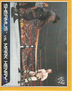 WWE Topps A-Z Sticker Collection 2014 Mark Henry vs Sheamus No.165