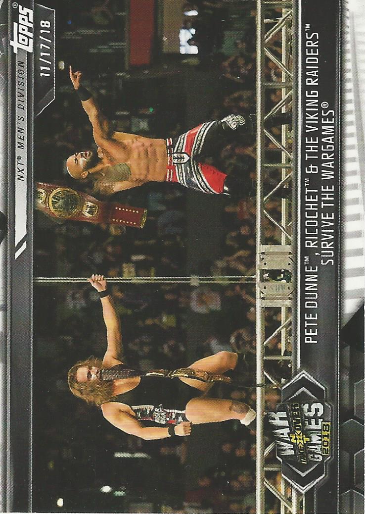 WWE Topps NXT 2019 Trading Cards Pete Dunne and Ricochet No.65