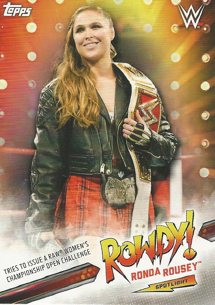 WWE Topps Smackdown 2019 Trading Cards Ronda Rousey 32 of 40