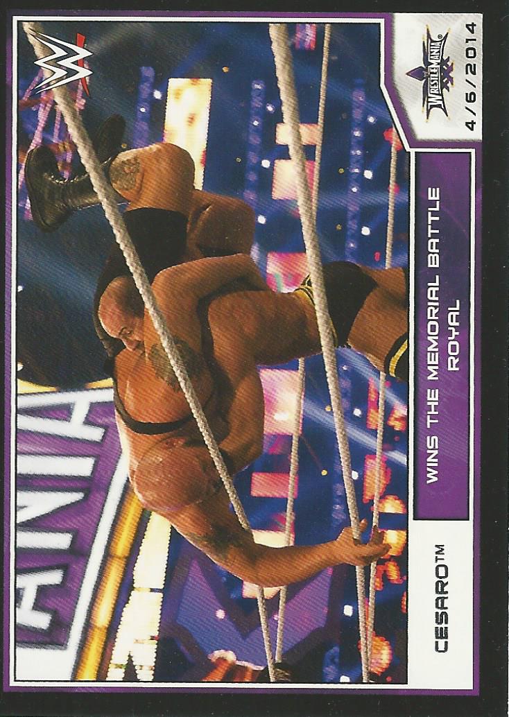 WWE Topps Road to Wrestlemania 2014 Trading Card Cesaro No.105