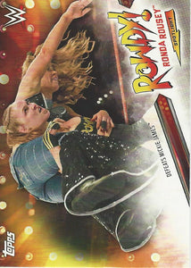 WWE Topps Summerslam 2019 Trading Card Ronda Rousey Tribute 28/40