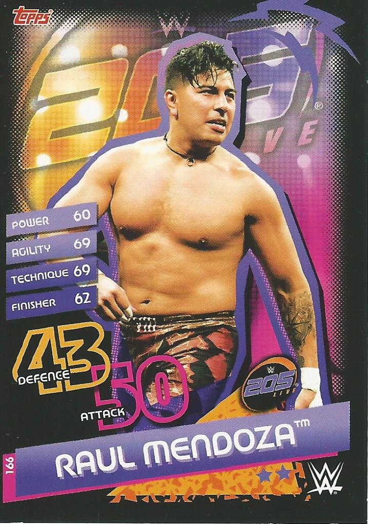 WWE Topps Slam Attax Reloaded 2020 Trading Card Raul Mendoza No.166