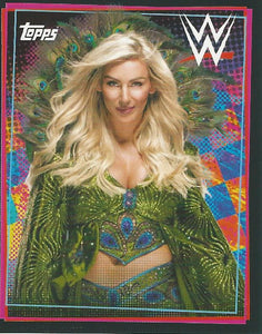 WWE Topps Road to Wrestlemania Stickers 2021 Charlotte Flair No.166