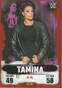 WWE Topps Slam Attax Takeover 2016 Trading Card Tamina No.166