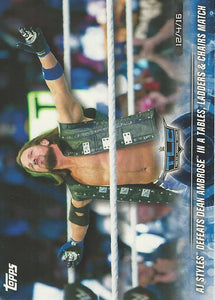 WWE Topps Road to Wrestlemania 2018 Trading Cards AJ Styles No.67