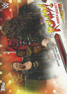 WWE Topps Summerslam 2019 Trading Card Ronda Rousey Tribute 30/40